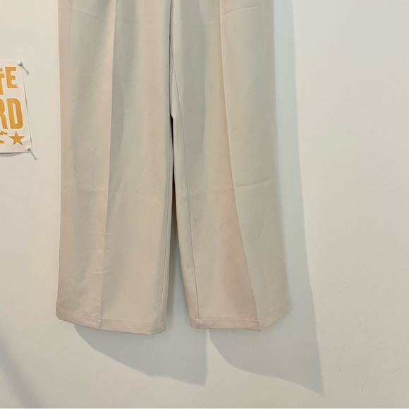 NWT Funyyzo Cream Neutral Wide Leg Dress Pants Trousers - Picture 6 of 15